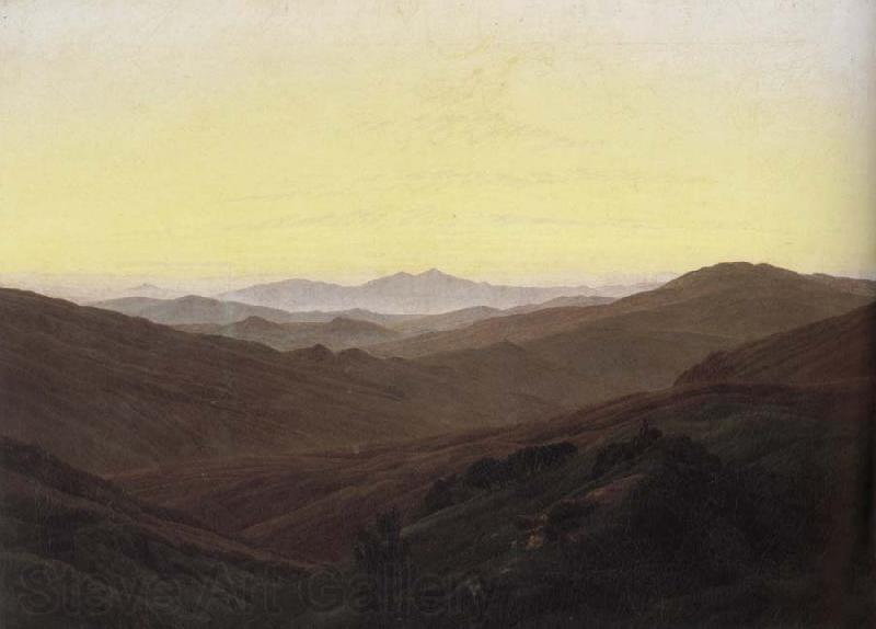 Caspar David Friedrich The Riesengebirge Mountains France oil painting art